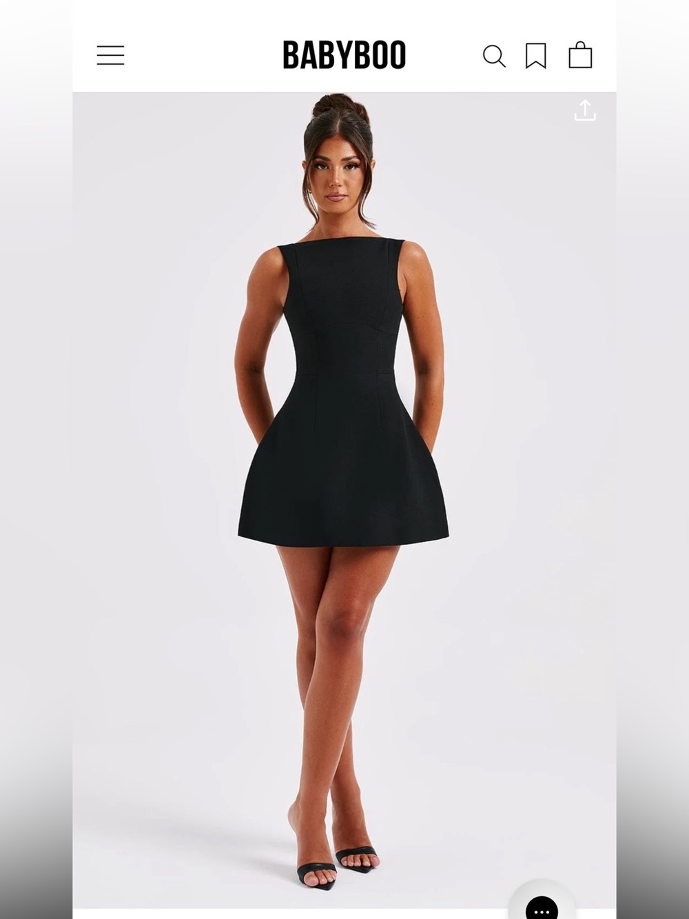 BABYBOO Black Backless Women’s Dress - ALANA MINI DRESS